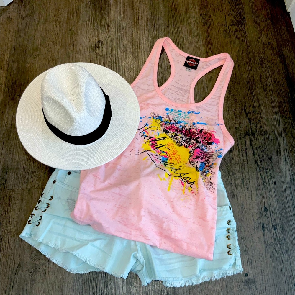 Ladies pink Harley Davidson tank